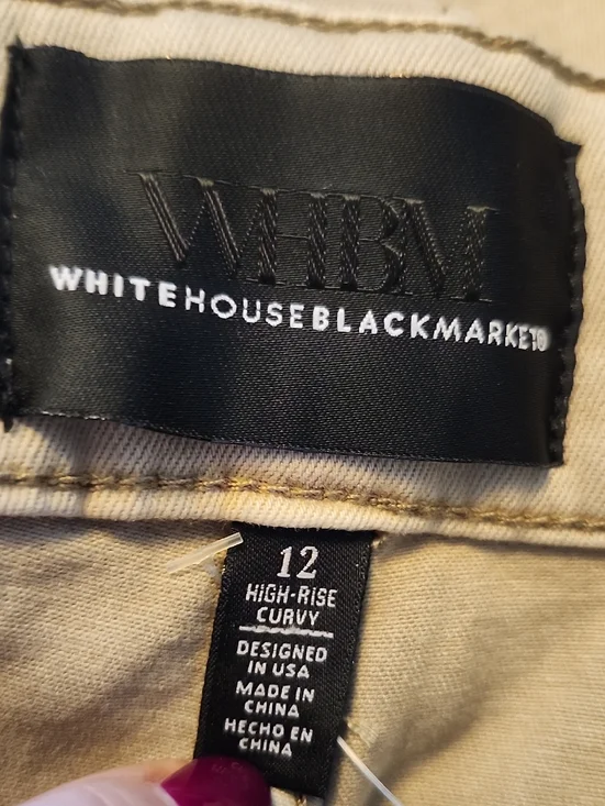 White House Black Market NWT High Rise Curvy Wide Leg Khaki Tan Pants. 12 CR - Picture 7 of 11